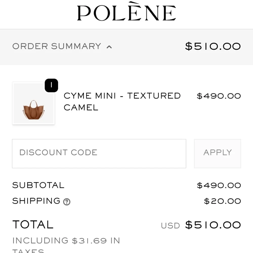 Polene Tan Shoulder Bag - Picture 9 of 15